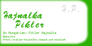 hajnalka pikler business card